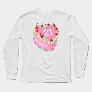 21st Birthday cake Long Sleeve T-Shirt